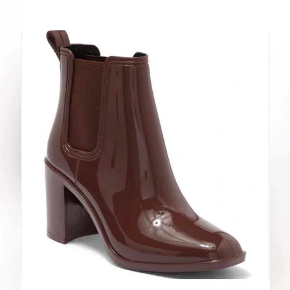 NWOB Jeffery Campbell Women's Ankle Block Heeled Rain Boots - Picture 1 of 11